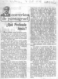 Qué pretende Jonás?