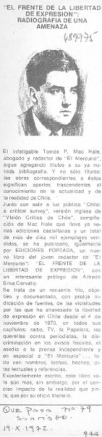 "El Frente de la libertad de expresión" radiografía de una amenaza.