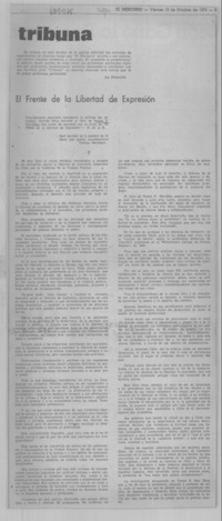 El Frente de la libertad de expresión.