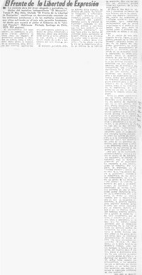 El Frente de la libertad de expresión.