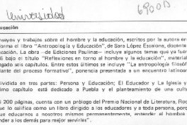 Antropología y educación.