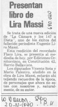 Presentan libro de Lira Massi.