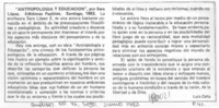 Antropología y educación"