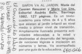 Simón va al jardín.