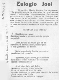 Eulogio Joel.