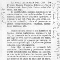 La ruta literaria del Cid.