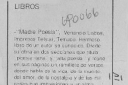Madre poesía".