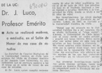 Dr. J. Luco profesor emérito.