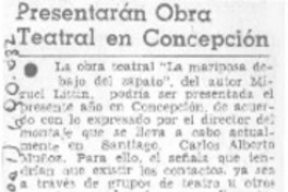 Presentarán obra teatral en Concepción.