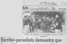 Escritor-periodista demuestra que los políticos se la saben por libro.