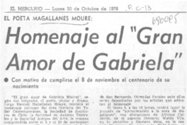 Homenaje al "Gran amor de Gabriela".