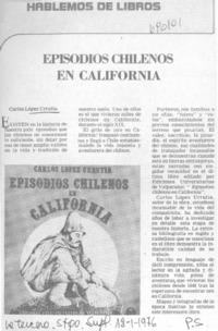 Episodios chilenos en California.