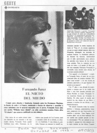 El nieto del miedo: [entrevista]