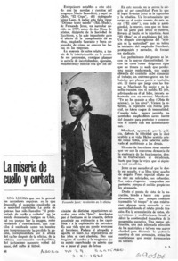 La miseria de cuello y corbata