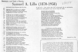 Samuel A. Lillo (1870-1958).