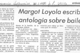 Margot Loyola escribió antología sobre bailes.
