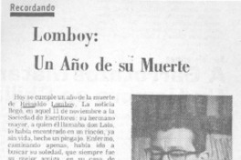 Lomboy: un año de su muerte