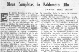 Obras completas de Baldomero Lillo