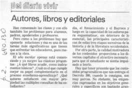 Autores, libros y editorales