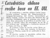 Catedrático chileno recibe beca en EE.UU.