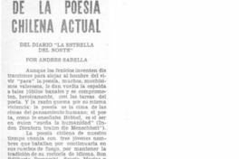 De la poesía chilena actual
