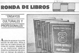 Ensayos culturales y profesionales.