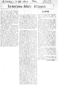 La mariposa debajo del zapato.