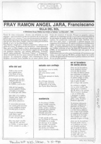 Fray Ramón Angel Jara, Franciscano
