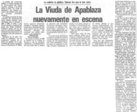 La Viuda de Apablaza nuevamante en escena.