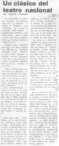 Un clásico del Teatro Nacional