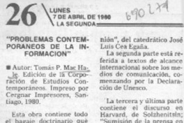 Problemas contemporáneos de la información.