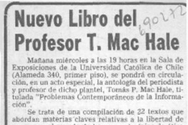 Nuevo libro del profesor T. Mac Hale.