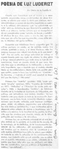 Poesía de Luz Luderitz
