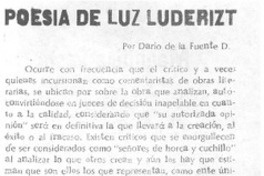 Poesía de Luz Luderitz