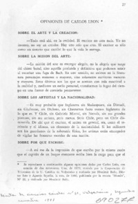 Opiniones de Carlos León.