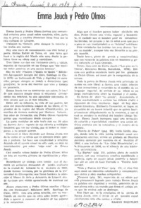 Emma Jauch y Pedro Olmos