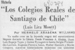 Los colegios reales de Santiago de Chile"