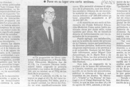 Pone en su lugar una carta errónea