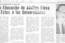 La Educación de adultos lleva a estos a las universidades.