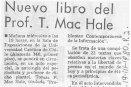 Nuevo libro del prof. T. Mac Hale.