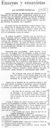 Ensayos y ensayistas