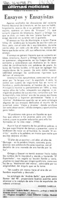 Ensayos y ensayistas