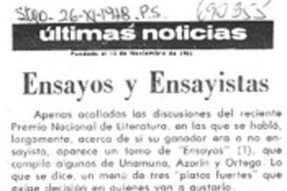 Ensayos y ensayistas