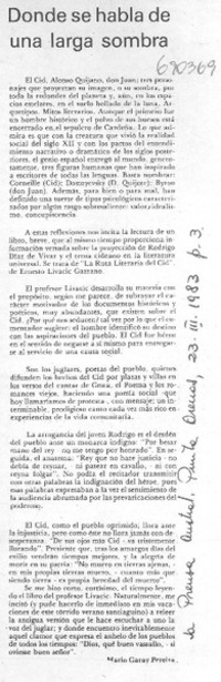 Donde se habla de una larga sombra