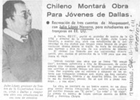 Chileno montará obra para jóvenes de Dalla.