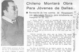 Chileno montará obra para jóvenes de Dalla.