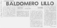 Baldomero Lillo.