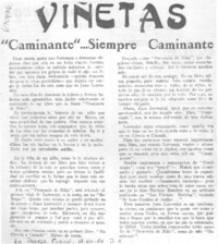 "Caminante"-- siempre caminante.