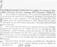 La Libertad de expresión en Chile.