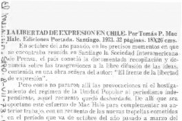 La Libertad de expresión en Chile.